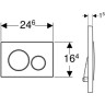 Клавиша смыва GEBERIT SIGMA 21 115,650.JM.1 сланец Mustang